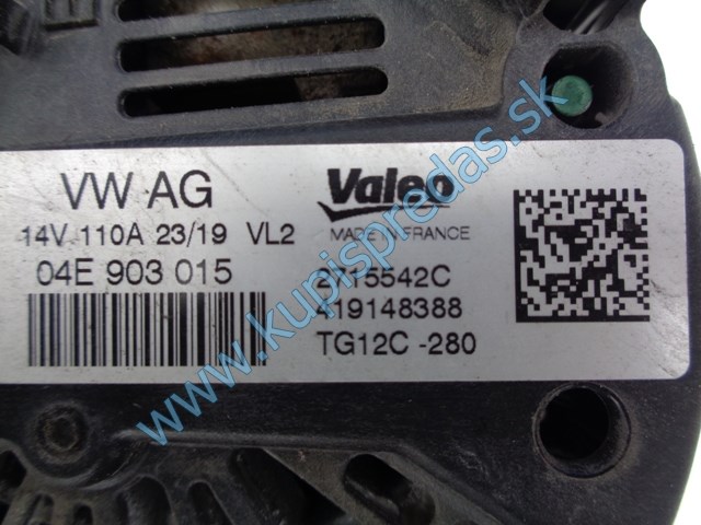 alternátor na seat ibizu V 1,0tsi, 04E903015